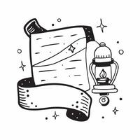 Clean Sleeping bag and lantern icon with copy space for outdoor presentations concept as A visually appealing sleeping bag and lantern icon with copy space designed to enhance outdoor pr vector