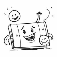 Clean Smiling face and frowning face emojis symbolizing positive and negative emotions with ample space for text concept as Smiling face and frowning face emojis representing the dos of vector