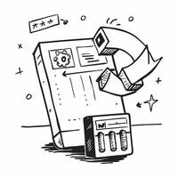 Clean Silhouette of an automated packaging machine and a logistics report symbolizing automated packaging in double exposure with copy space concept as A silhouette of an automated pack vector
