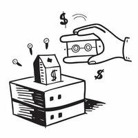 Clean Silhouette of a warehouse and a dollar sign symbolizing distribution finance in double exposure with copy space concept as A silhouette of a warehouse intertwined with a dollar si vector
