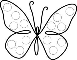 butterfly coloring pages for kids vector