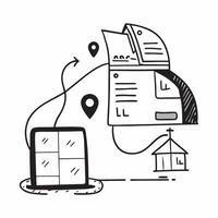 Clean Silhouette of a warehouse AGV and a digital dashboard symbolizing real time logistics in double exposure with copy space concept as A silhouette of a warehouse AGV intertwined wit vector
