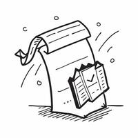 Clean Silhouette of a stock shelf and a turnover report symbolizing stock rotation in double exposure with copy space concept as A silhouette of a stock shelf intertwined with a turnove vector