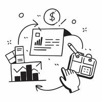 Clean Silhouette of a shipping terminal and an expense summary chart symbolizing logistics expenses in double exposure with copy space concept as A silhouette of a shipping terminal int vector