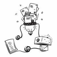 Clean Silhouette of a robotic sorter and a financial report symbolizing cost effective sorting in double exposure with copy space concept as A silhouette of a robotic sorter intertwined vector