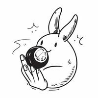 Clean Silhouette of a rabbit and a gold coin symbolizing valuable savings in double exposure with copy space concept as A silhouette of a rabbit intertwined with a gold coin representin vector