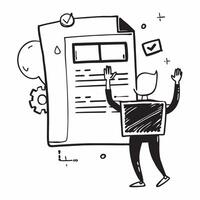 Clean Silhouette of a person and a software blueprint symbolizing digital design in double exposure with copy space concept as A silhouette of a person intertwined with a software bluep vector