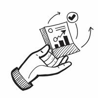 Clean Silhouette of a person and a revenue chart symbolizing business growth in double exposure with copy space concept as A silhouette of a person intertwined with a revenue chart repr vector