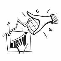 Clean Silhouette of a person and a graph arrow symbolizing financial growth in double exposure with copy space concept as A silhouette of a person merged with a graph arrow representing vector