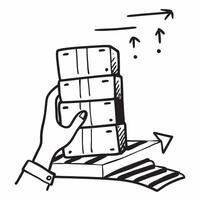 Clean Silhouette of a pallet and a sales graph symbolizing inventory to sales ratio in double exposure with copy space concept as A silhouette of a pallet intertwined with a sales graph vector
