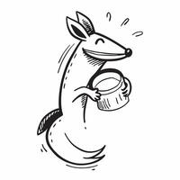 Clean Silhouette of a kangaroo and a coin jar symbolizing financial savings in double exposure with copy space concept as A silhouette of a kangaroo intertwined with a coin jar represen vector