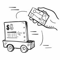 Clean Silhouette of a delivery truck and a cost projection chart symbolizing cost projection in distribution in double exposure with copy space concept as A silhouette of a delivery tru vector
