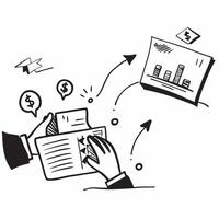 Clean Silhouette of a distribution center and a cash flow chart symbolizing cash flow in logistics in double exposure with copy space concept as A silhouette of a distribution center in Set 2 vector
