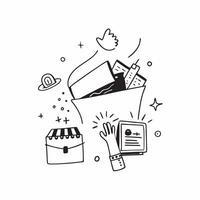 Clean Shopping icon with space for motivational quotes concept as A modern shopping icon design with ample space for motivational quotes perfect for creating business posters and digital vector