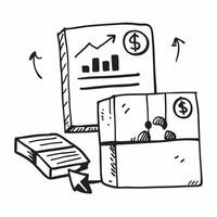 Clean Shipping pallet and a revenue chart symbolizing revenue tracking in distribution in double exposure with copy space concept as A shipping pallet blended with a revenue chart repre vector
