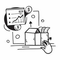 Clean Shipping container and a budget allocation chart symbolizing budget allocation in distribution in double exposure with copy space concept as A shipping container blended with a bu vector
