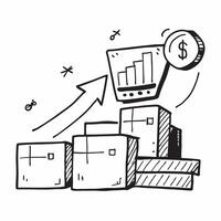 Clean Shipping hub and a financial plan symbolizing supply chain financial planning in double exposure with copy space concept as A shipping hub blended with a financial plan representi vector