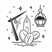 Clean Sheep and Dates concept as Sheep with dates and ample copy space symbolizing the festive foods and sacrificial traditions of Eid Al Adha in Photo Stock Concept Set 2 vector
