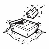 Clean Sandbox symbol with copy space for educational materials concept as A sleek sandbox symbol with ample copy space perfect for creating educational materials and resources that highl vector