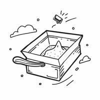 Clean Sandbox symbol with blank area for personalized messages concept as A customizable sandbox symbol featuring a blank area for adding personalized messages making it suitable for a v vector
