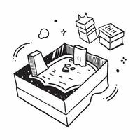 Clean Sandbox illustration with copy space for business reports concept as A visually appealing sandbox illustration with copy space designed to enhance business reports and presentation vector