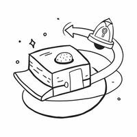 Clean Sandbox icon with copy space on white background concept as A illustration of a sandbox icon with ample copy space on a white background perfect for startup business and inn vector