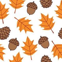 Clean Rustic autumn leaves seamless tile pattern with deep reds oranges and yellows concept as Deep red orange and yellow autumn leaves create a rustic seamless tile pattern perfect for Set 3 vector