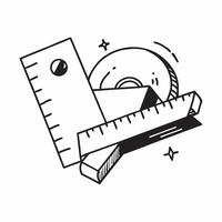 Clean Ruler and protractor icon with space for text on a clean background concept as A versatile ruler and protractor icon featuring space for both text and icons on a clean background p vector