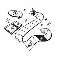 Clean Roadmap symbol with space for text and icons on a white background concept as A versatile roadmap symbol featuring space for both text and icons on a clean white background perfect Set 2 vector