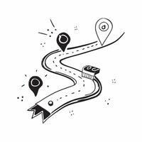 Clean Roadmap symbol with space for text and icons on a white background concept as A versatile roadmap symbol featuring space for both text and icons on a clean white background perfect vector