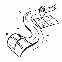 Clean Roadmap symbol with copy space for design projects concept as An artistic rendering of a roadmap symbol with spacious copy space suitable for design projects related to planning go vector