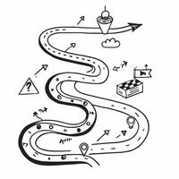 Clean Roadmap illustration with space for text and graphics concept as An illustrative roadmap design featuring ample space for both text and graphics perfect for illustrating business s Set 2 vector