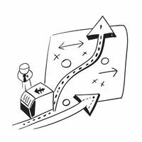 Clean roadmap icon with copy space on a white background concept as A illustration of a roadmap icon with ample copy space on a white background perfect for depicting plans strate Set 2 vector
