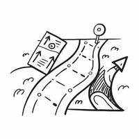 Clean Roadmap icon with ample space for text and graphics concept as An iconographic roadmap design offering ample space for both text and graphics perfect for illustrating comprehensive vector