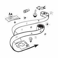 Clean Roadmap illustration with blank area for customizable text concept as A creative depiction of a roadmap illustration featuring a blank area for customizable text ideal for presenti vector