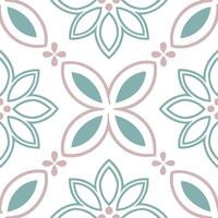 Clean Retro spring seamless pattern with geometric shapes and pastel hues for modern interiors concept as Geometric spring motifs in retro inspired pastel hues designed in a seamless pat vector