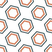 Clean Retro polygon seamless tiles complementary colors on white background ideal for eye catching designs concept as Creating seamless tile with retro polygons in complementary colors o vector