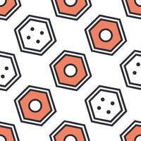 Clean Retro polygon seamless pattern dual tones on white background great for bold statement designs concept as Creating seamless tile with retro polygons in dual tones on white backgrou vector