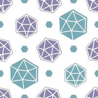 Clean Retro polygon seamless pattern cool tones on white background ideal for calming designs concept as Designing seamless tile with retro polygons in cool tones on white background for vector