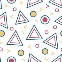 Clean Retro geometric seamless tile pattern vibrant jewel tones on white background ideal for luxurious designs concept as Designing seamless tile with retro geometric patterns in vibran Set 3 vector