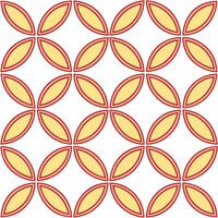 Clean Retro geometric seamless tile pattern warm tones on white background perfect for inviting designs concept as Creating seamless tile with retro geometric patterns in warm tones on w vector