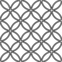 Clean Retro geometric seamless tile pattern monochromatic scheme on white background ideal for chic designs concept as Designing seamless tile with retro geometric patterns in monochroma vector