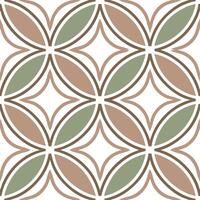 Clean Retro geometric seamless tile pattern muted earth tones on white background ideal for natural elegance designs concept as Designing seamless tile with retro geometric patterns in m vector