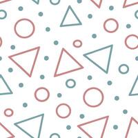 Clean Retro geometric seamless tile pattern complementary colors on white background perfect for vibrant spaces concept as Creating seamless tile with retro geometric patterns in complem Set 3 vector