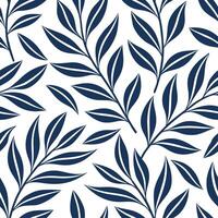 Clean Retro botanical seamless pattern with abstract leaves for modern aesthetics concept as Abstract leaf designs in a retro botanical seamless pattern creating a modern and stylish aes vector