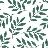 Clean Relaxing summer leaves seamless pattern with willow and birch leaves for a peaceful summer vibe concept as Peaceful willow and birch leaves seamlessly arranged to create a relaxing vector