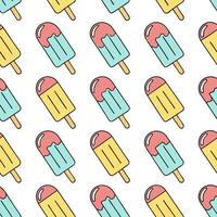 Clean Refreshing popsicle seamless tile pattern with bright juicy colors and cool summer energy concept as Colorful melting popsicles form a seamless tile pattern full of refreshing cool vector