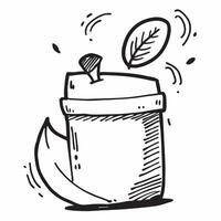 Clean Recycling bin and a green leaf symbolizing eco friendly practices with ample space for text concept as A recycling bin and a green leaf representing eco friendly practices in wast vector