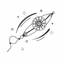 Clean Rakhi and Mehndi Designs concept as Rakhi bracelet with Mehndi designs and ample copy space symbolizing the artistic and cultural traditions of Raksha Bandhan in Photo Stock Conce vector