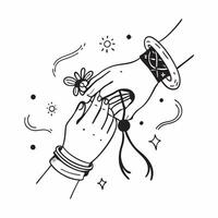 Clean Rakhi and Tying Ritual concept as Rakhi bracelet with a tying ritual scene and ample copy space representing the bonding and traditional ceremony of Raksha Bandhan in Photo Stock vector